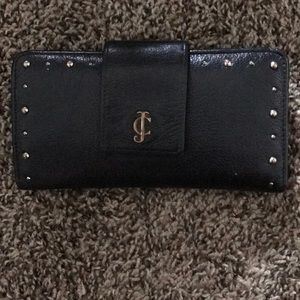 Black faux leather juicy couture wallet